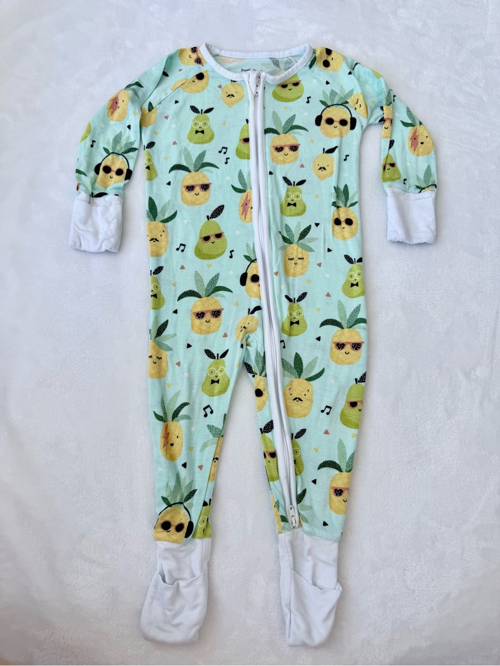 Little Sleepies Pineapple Jams Zippie (size 3-6M)